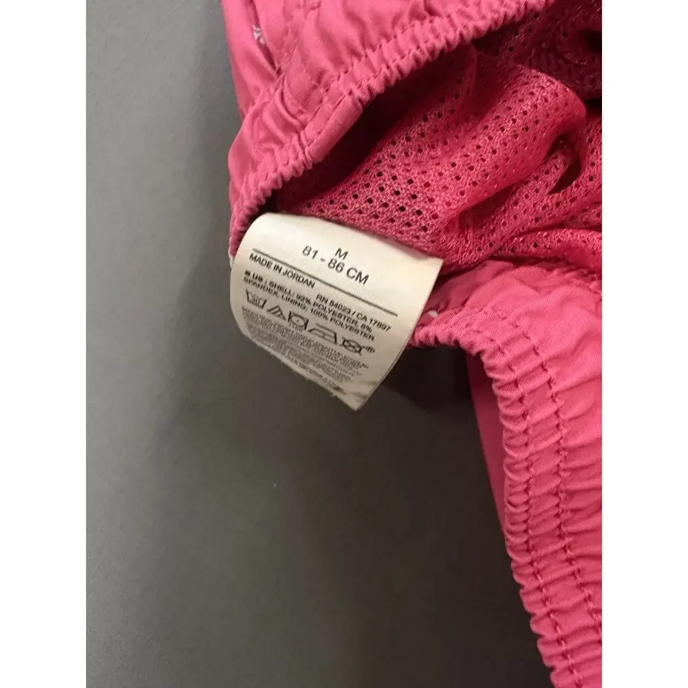 MENS OLD NAVY SWIM TRUNKS Shorts Pockets lined Pink with palm tress MED